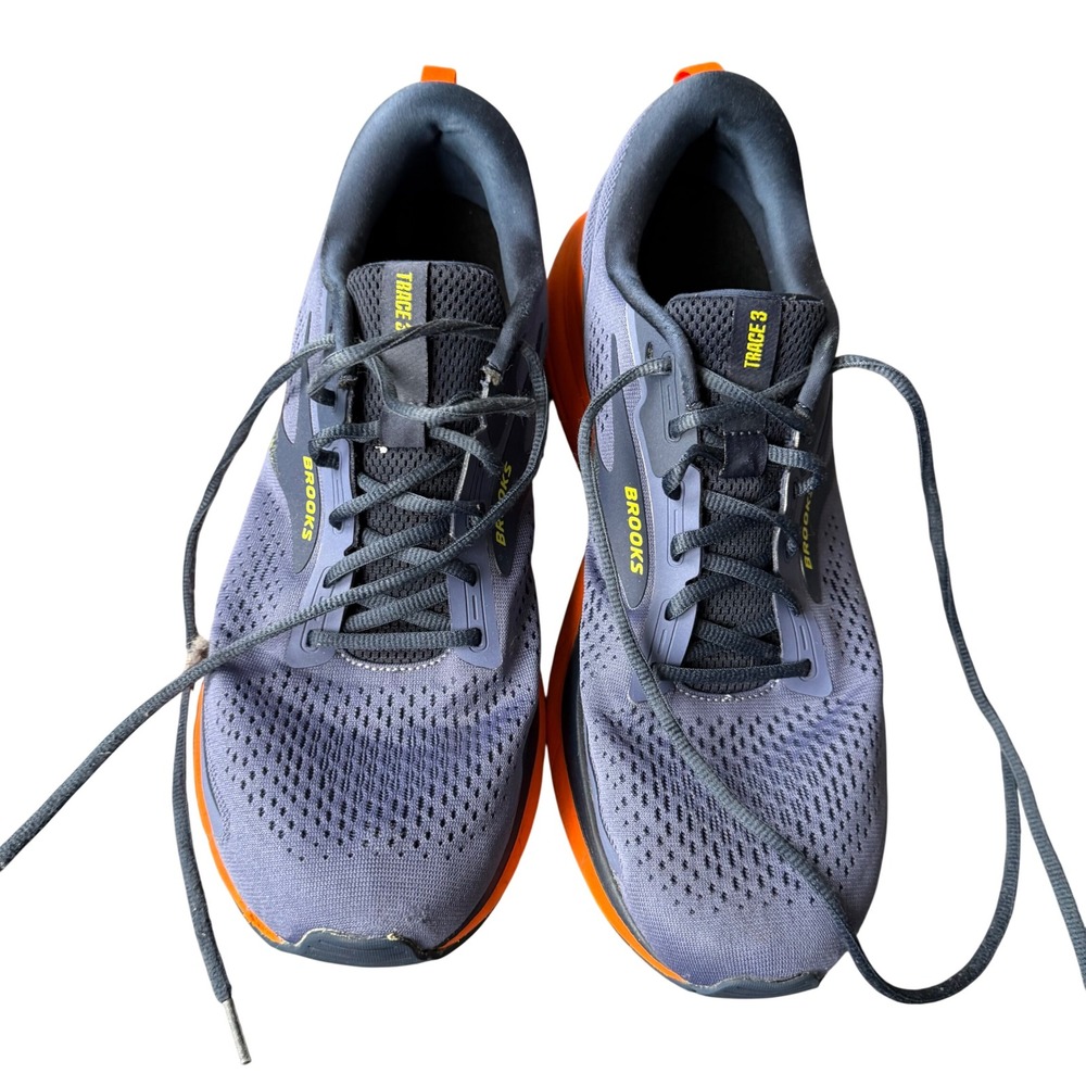 Brooks Trace 3 Mens Running Shoes Size 13 Ebony Black Orange 1104121D422